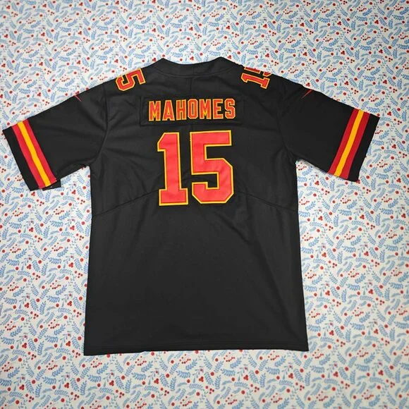 Patrick Mahomes Chiefs Super Bowl Black Jersey No. 15 - Picture 6 of 7